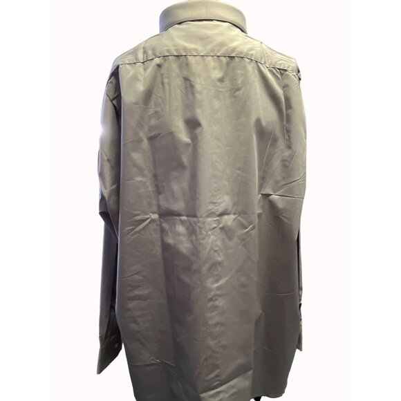 Croft & Barrow Men's Grey Button Up Shirt Size XXL/34-35/18.5-19 SKU 6309 - Picture 2 of 5